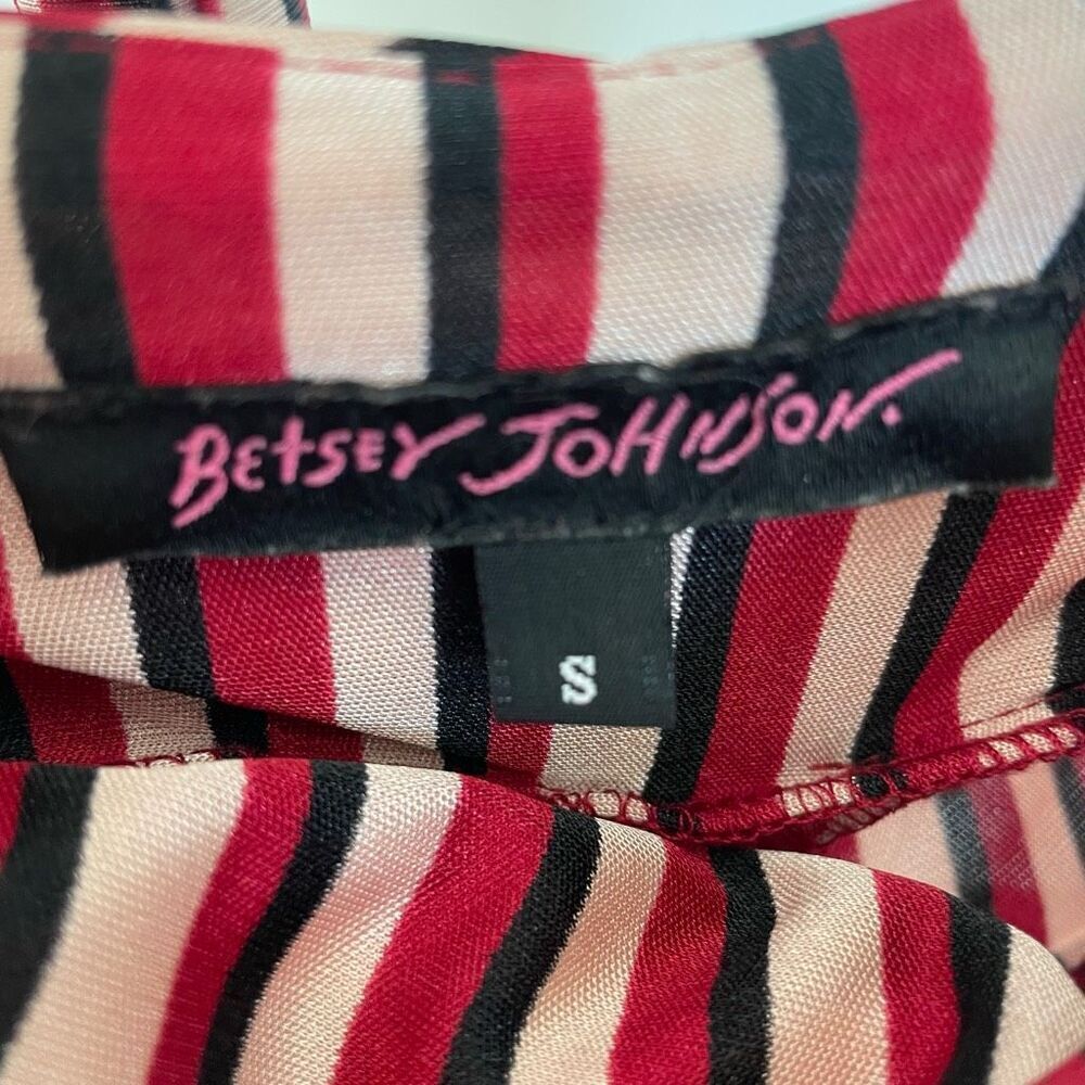 Vintage Betsey Johnson Striped Dress Black 90’s Tag - Picture 3 of 4